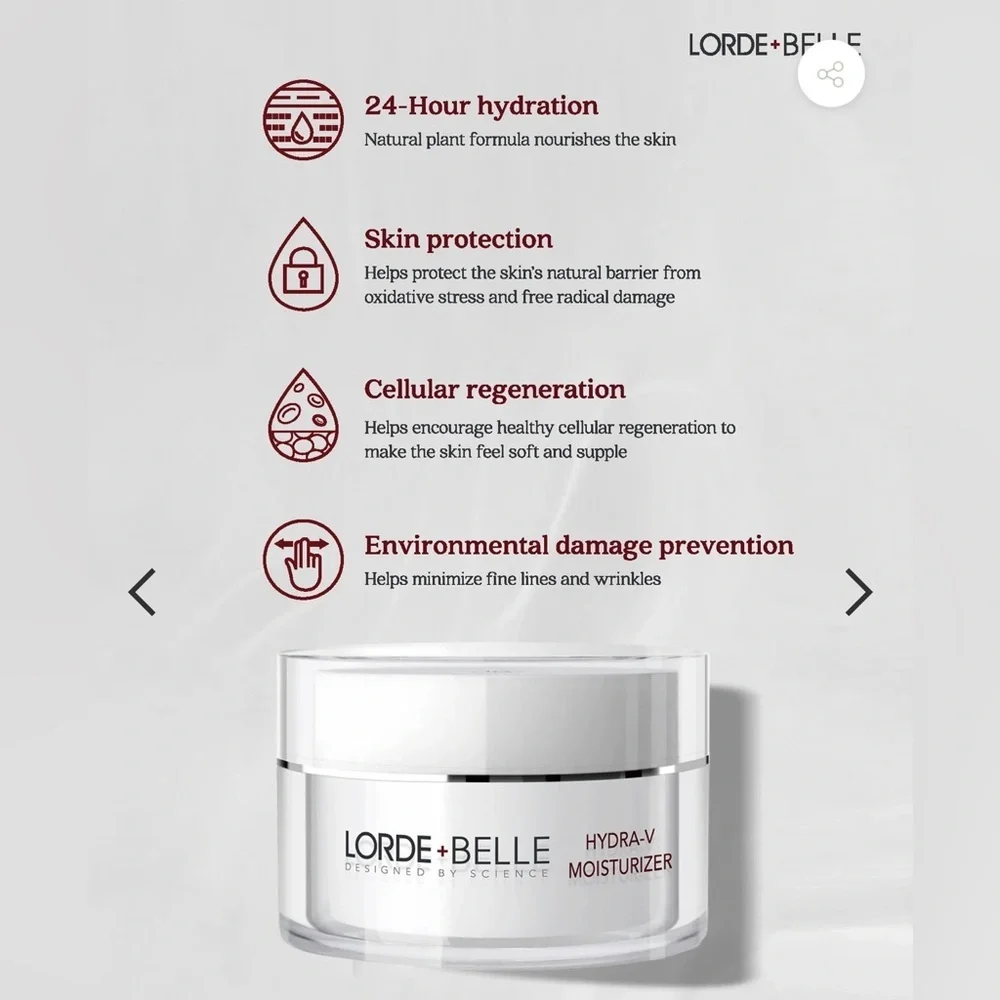 LORDE & BELLE Hydra-V Moisturizer - $89 Retail - New & Sealed no box